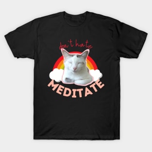 Don't Hate, Meditate (Rainbow Zen) T-Shirt